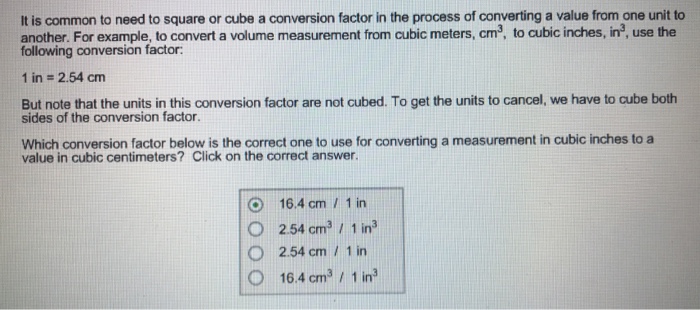 Converting discount cubic measurements