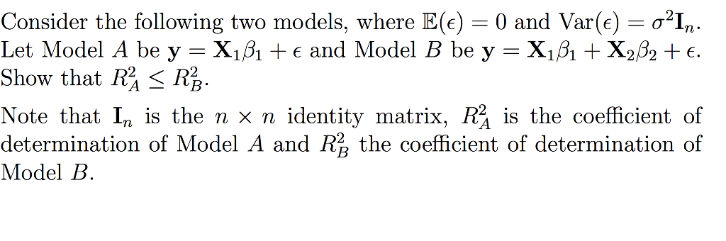 Solved Consider the following two models, where E(e)-0 and | Chegg.com