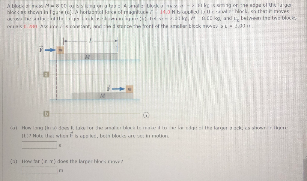 Solved A Block Of Mass M = 8.00 Kg Is Sitting On A Table. A | Chegg.com