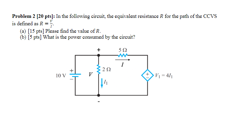 Solved Problem 2 [20 pts): In the following circuit, the | Chegg.com