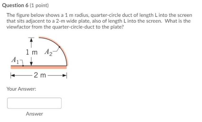 Solved The figure below shows a 1 m radius, quarter-circle | Chegg.com