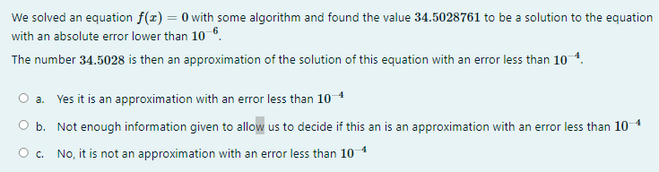 Solved We solved an equation f(3) = 0 with some algorithm | Chegg.com