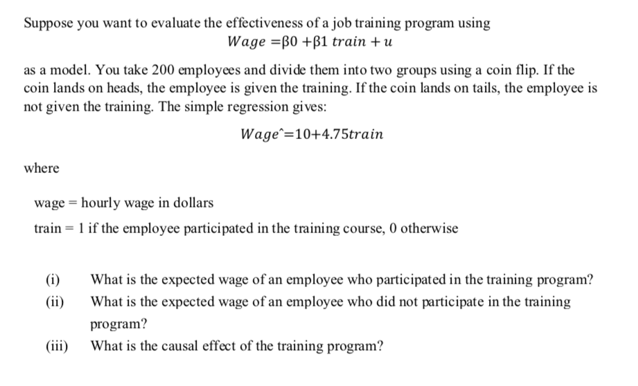 Solved Suppose you want to evaluate the effectiveness of a | Chegg.com