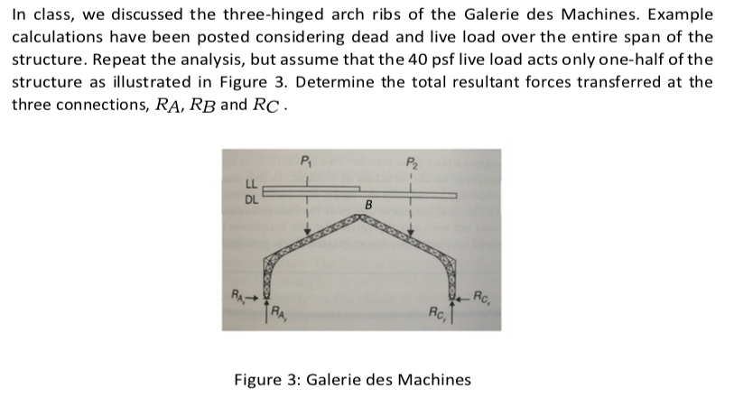 Hinged Ribs In class, we discussed the three‐hinged arch ribs of | Chegg.com