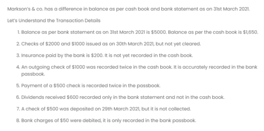 cash balance per books