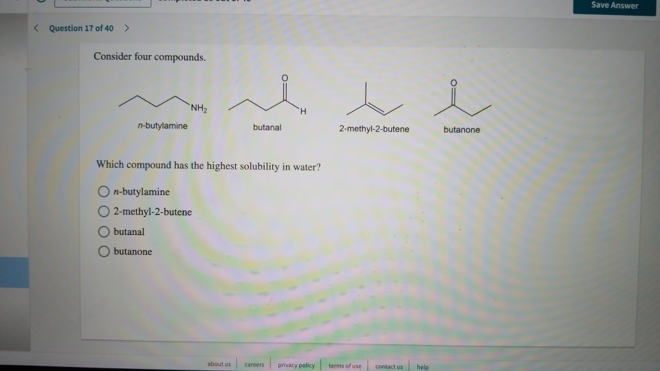 Solved Save Answer Question 17 Of 40 Consider Four Chegg Com