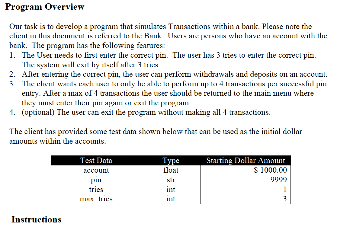 Solved Need help with this Python exercise. Please make the | Chegg.com