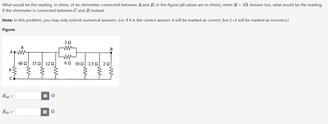 Solved What would be the reading, in ohms, of an ohmmeter
