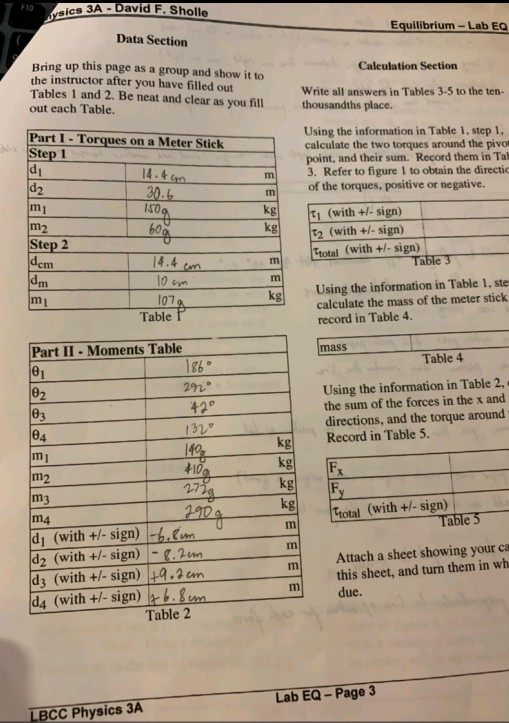 10 Equilibrium-Lab EQ Data Section Bring up this page | Chegg.com