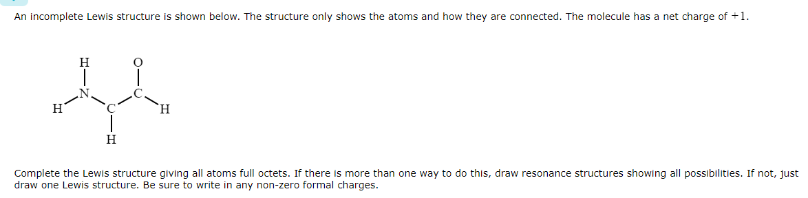Solved An incomplete Lewis structure is shown below. The | Chegg.com