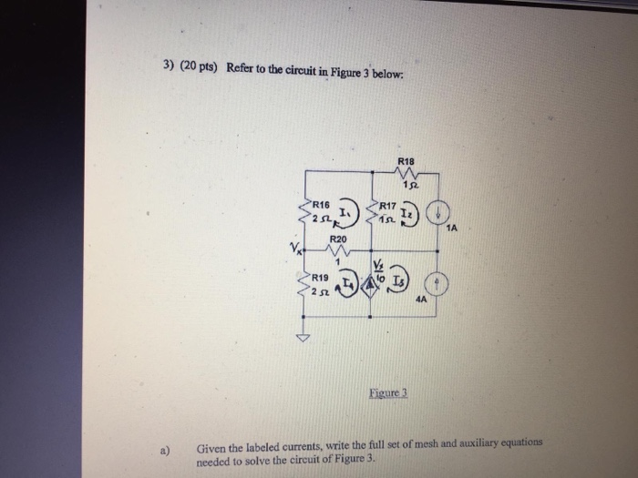 Solved 1) (20 pts) Refer to the circuit in Figure 1 below: | Chegg.com
