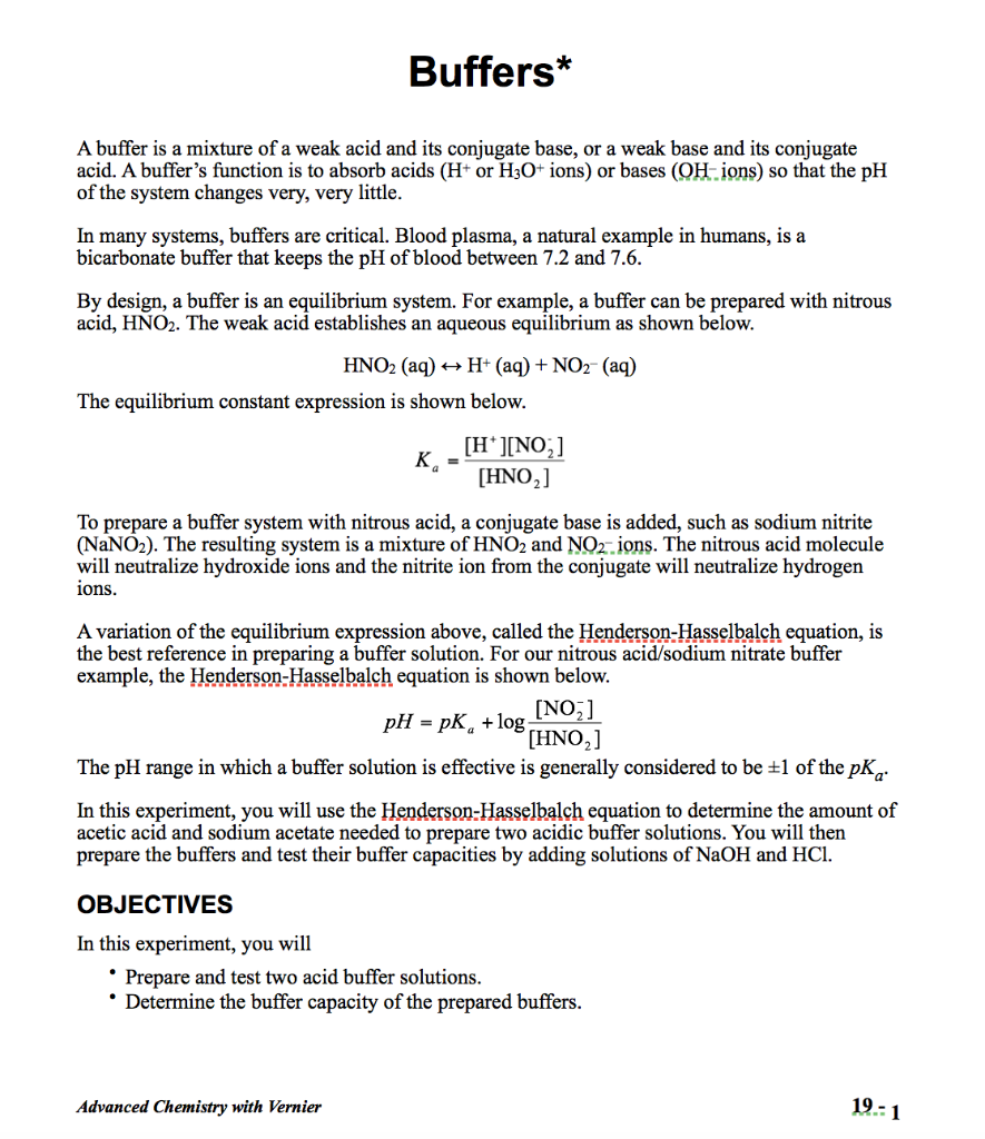 Chemistry of buffers and buffers in our blood (article)