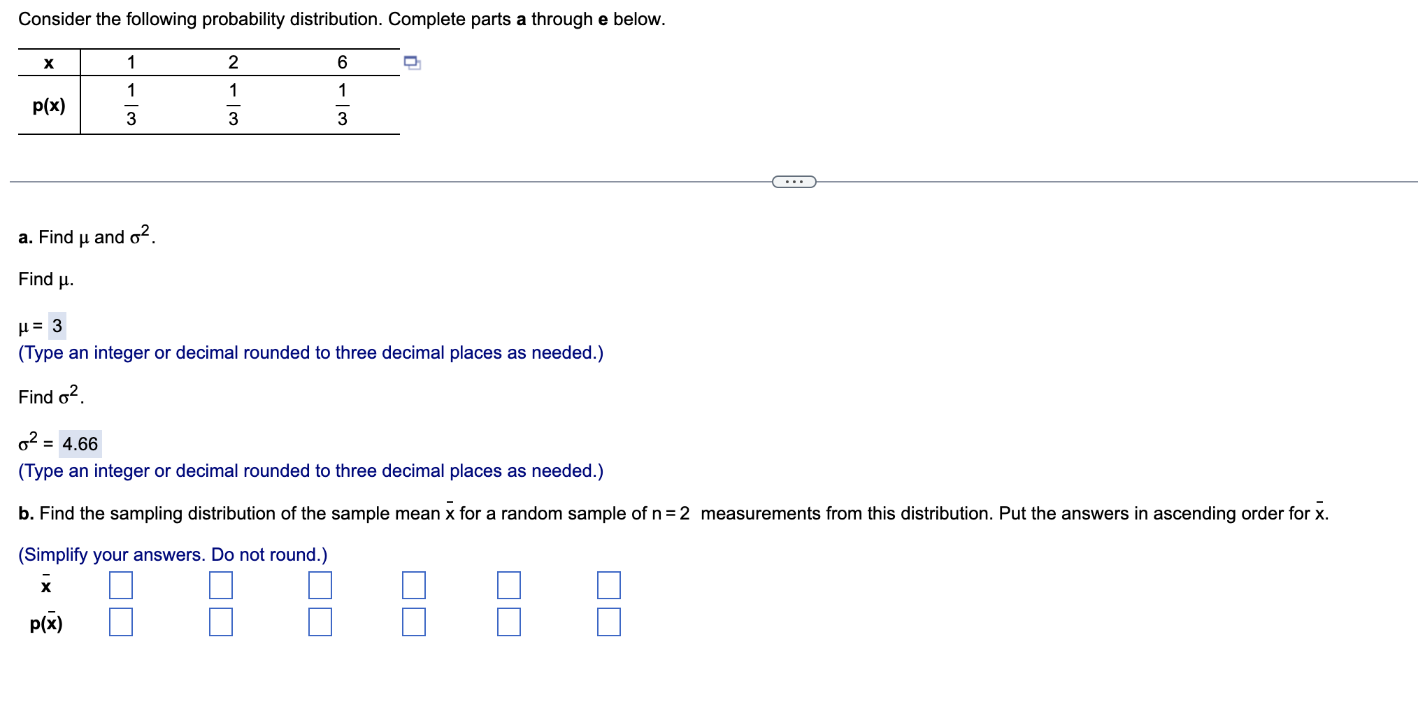 Solved Consider The Following Probability Distribution. | Chegg.com