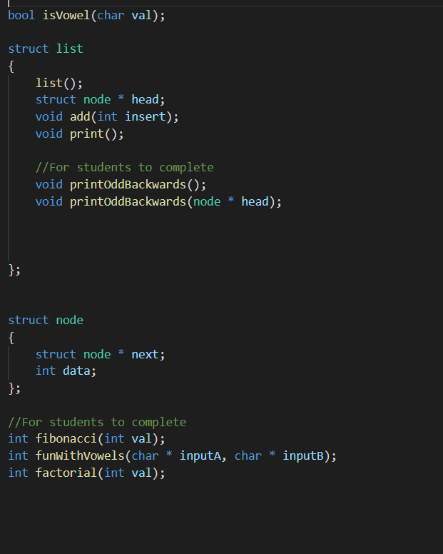 Solved * Print all odd numbers backwards using recursion. DO | Chegg.com