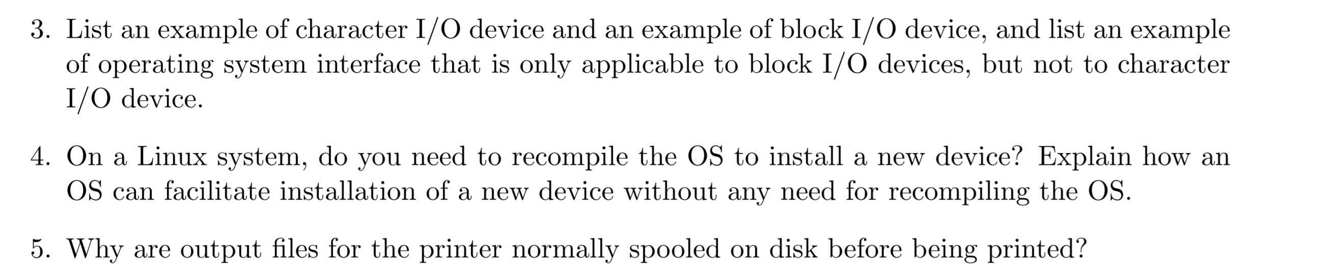 (Solved) 3 List Example Character O Device Example Block O Device List Example Operating