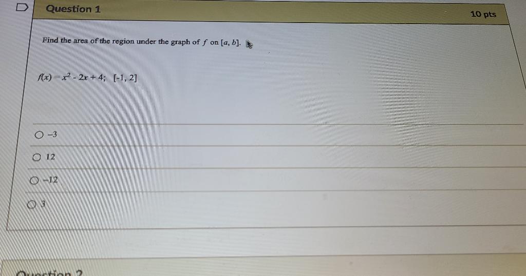 Solved Find The Area Of The Region Under The Graph Of F On | Chegg.com