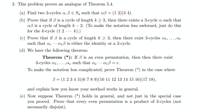 Solved 3 This Problem Proves An Analogue Of Theorem 5 4 Chegg Com