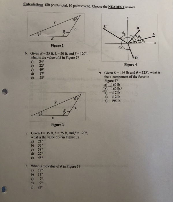 Solved Calculations (80 points total, 10 points/each). | Chegg.com
