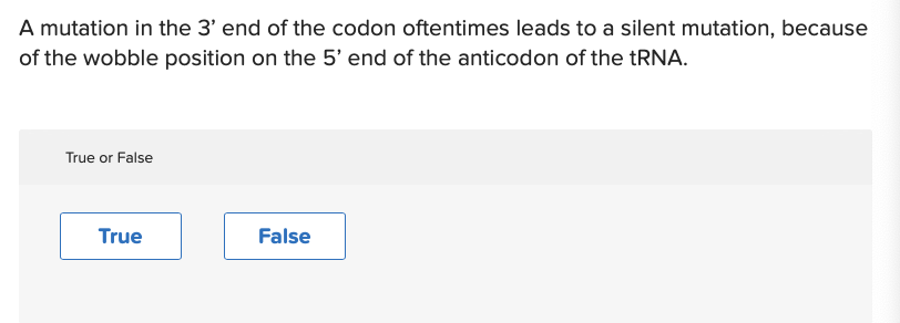 Solved A mutation in the 3' end of the codon oftentimes | Chegg.com