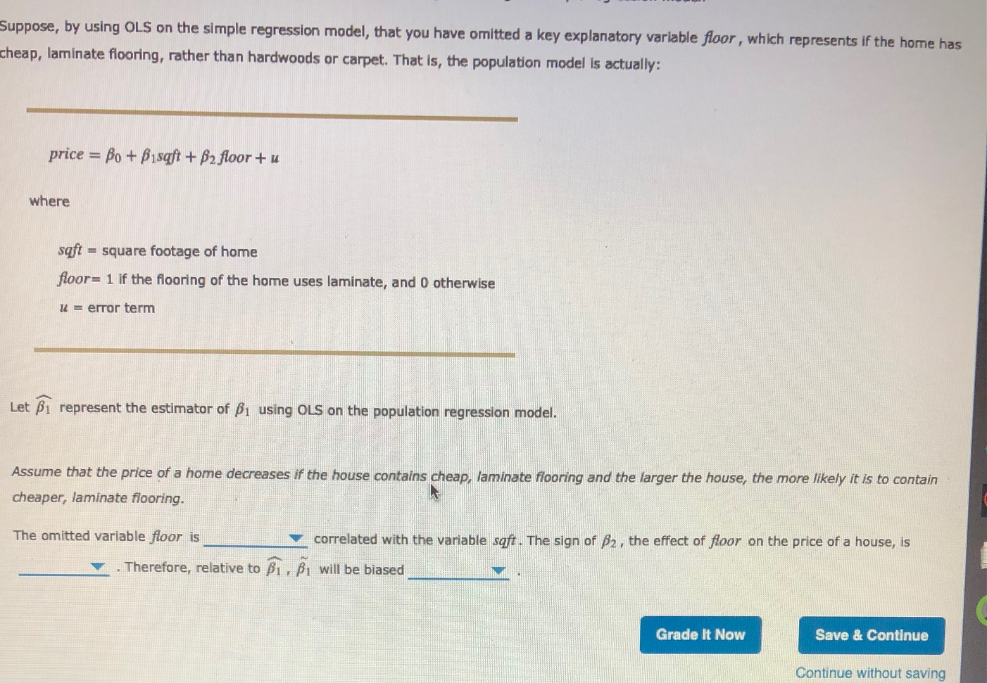Solved Suppose, by using OLS on the simple regression model, | Chegg.com