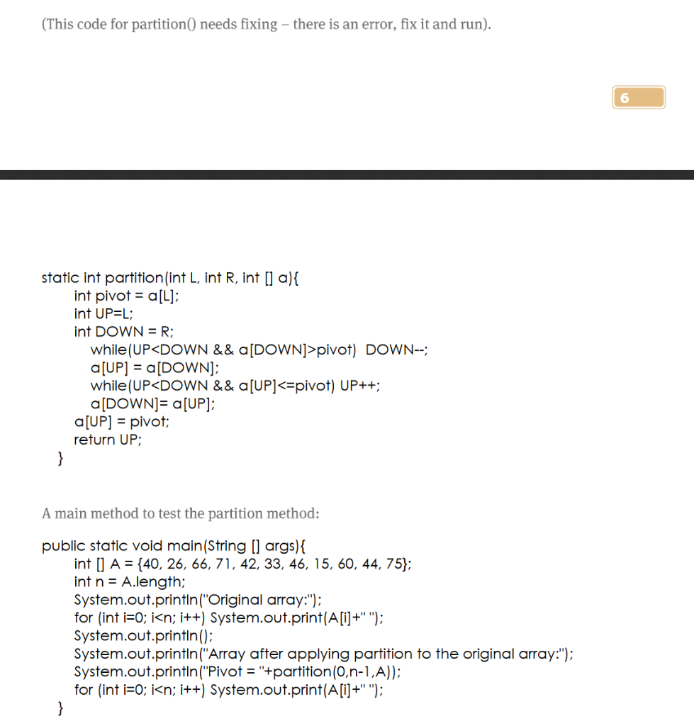Solved Given an array A[]= | Chegg.com