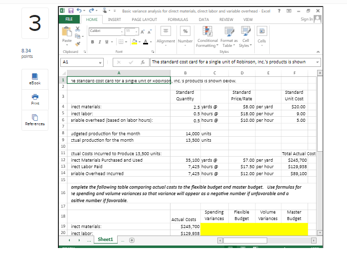 Solved ? Basic variance analysis for direct materials, | Chegg.com