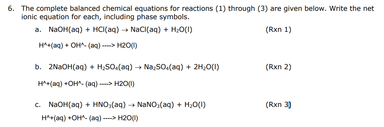 Solved 7. Compare The Experimentally Determined ∆hrxn For 