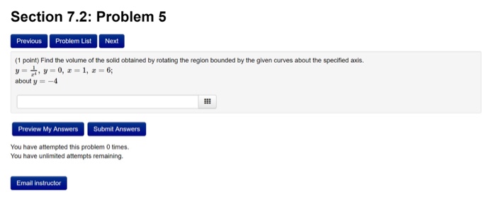 Solved Section 7.2: Problem 5 Previous Problem List Next (1 | Chegg.com