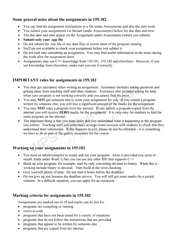 159.102 Instructions for Assignment 2 Assignment 2 | Chegg.com