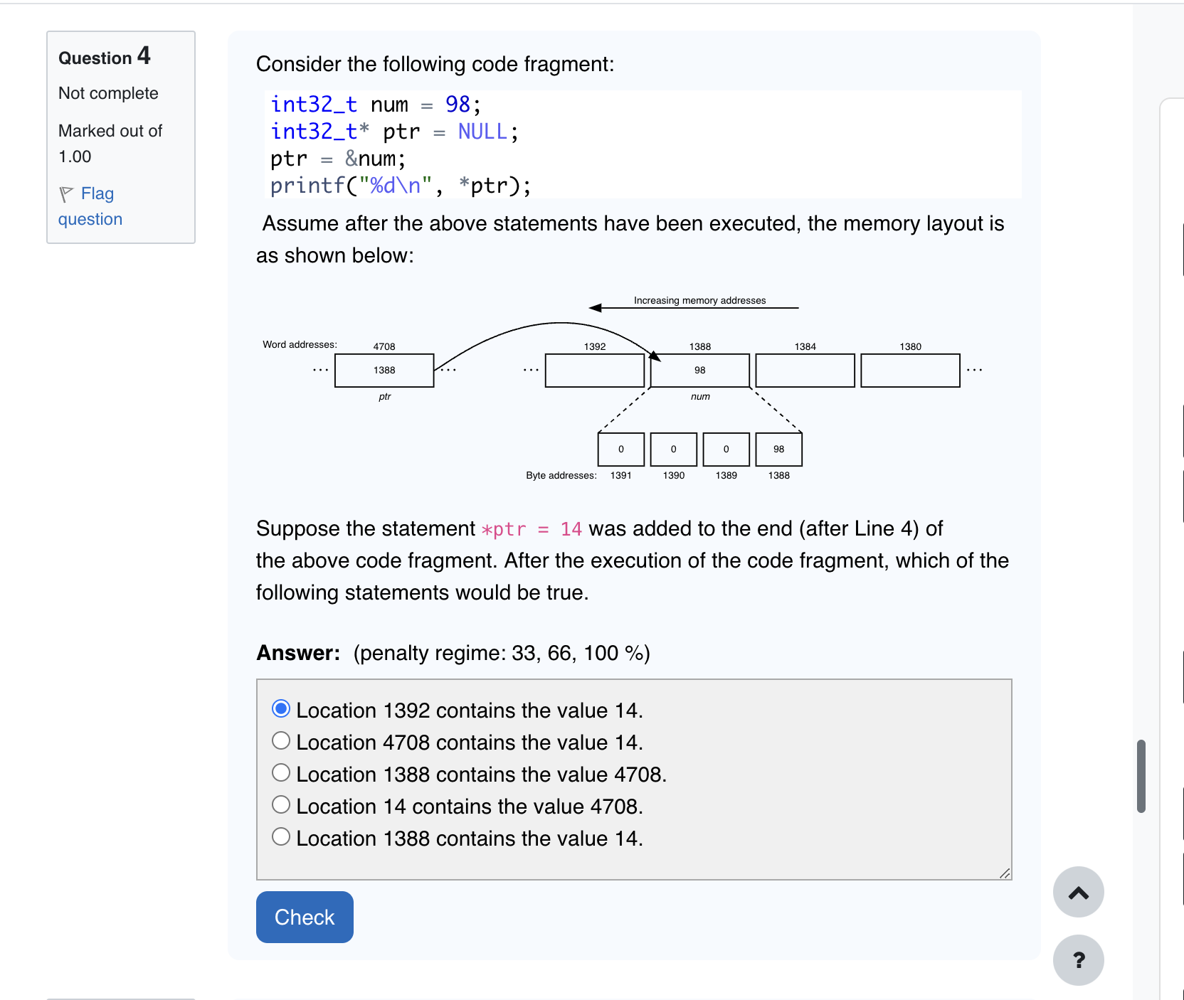 Solved Consider The Following Code Fragment: \\[ | Chegg.com