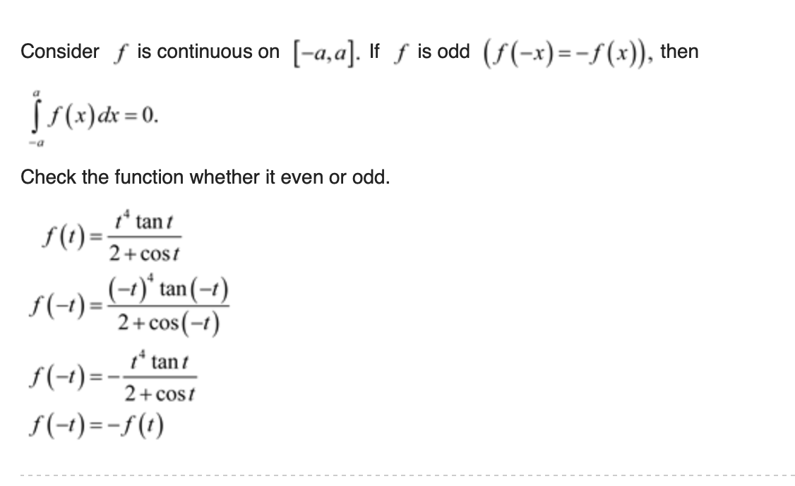 Solved I do not understand why we need to consider it's odd | Chegg.com