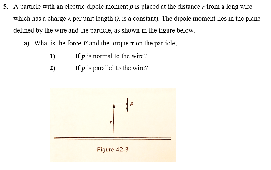 Solved A particle with an electric dipole moment p is placed | Chegg.com