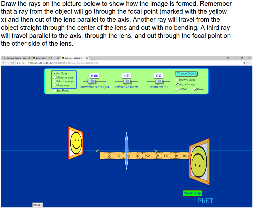 Solved Draw the rays on the picture below to show how the | Chegg.com