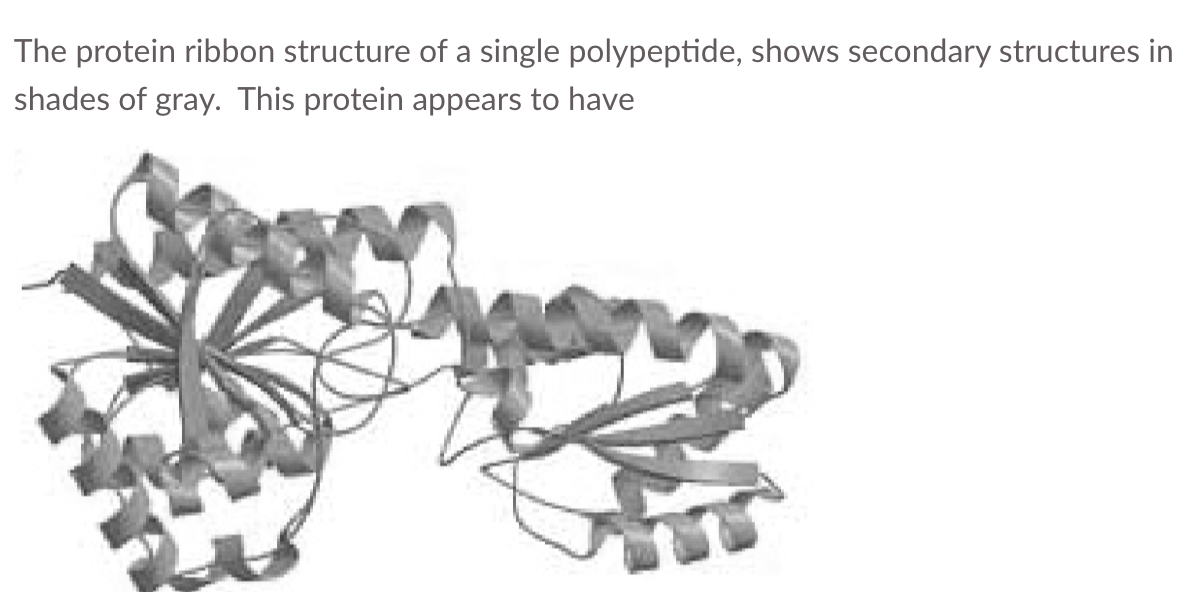 Solved 1. 4 domains, 2 all α and 2 all β 2. a single domain