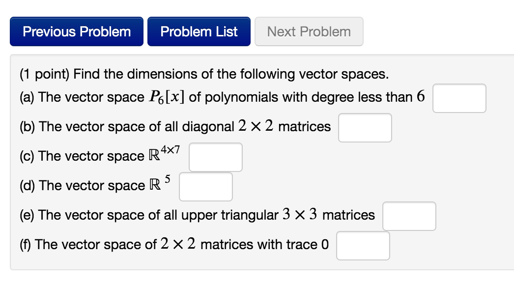 Solved Previous Problem Problem List Next Problem (1 point) | Chegg.com