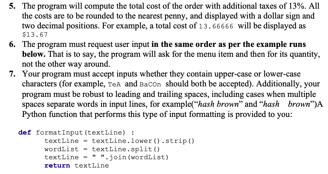 Solved Functional Specifications: 1. The program will prompt | Chegg.com