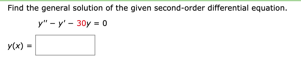 Solved Find The General Solution Of The Given Secondorde