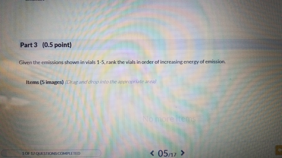 Solved Part 1 (0.5 point) Given the emissions shown in | Chegg.com