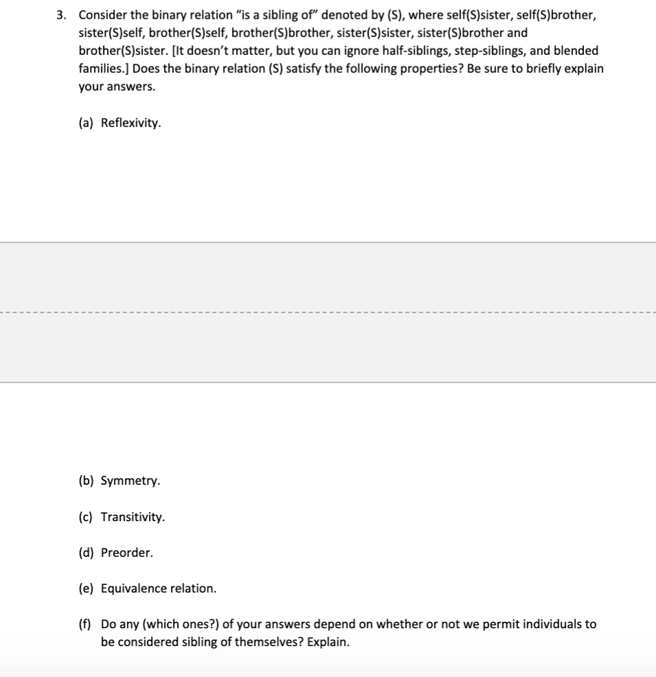 Solved 3. Consider the binary relation 