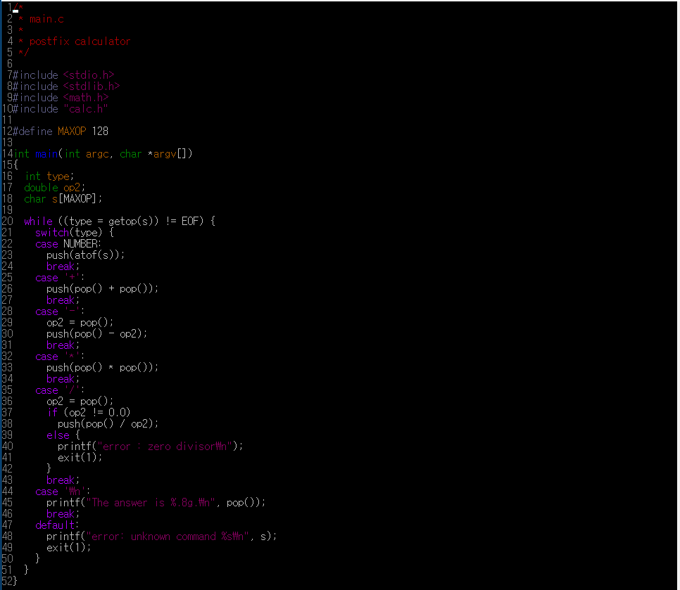 [C code] building a Postfix Notation calculator I | Chegg.com