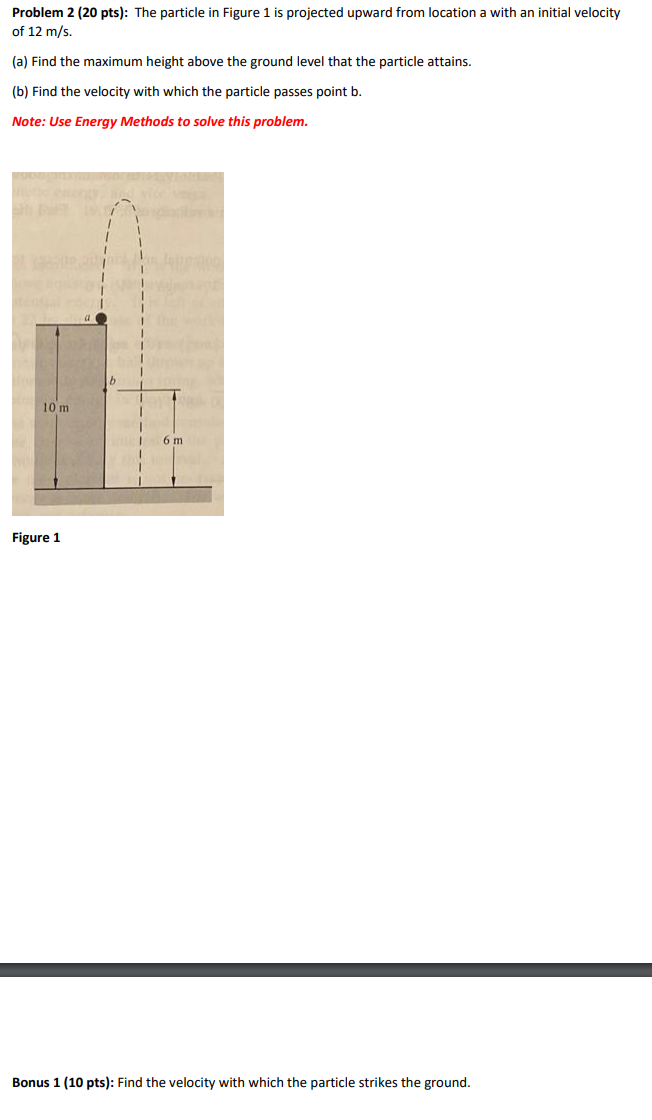 Solved Problem 2 (20 Pts): The Particle In Figure 1 Is | Chegg.com