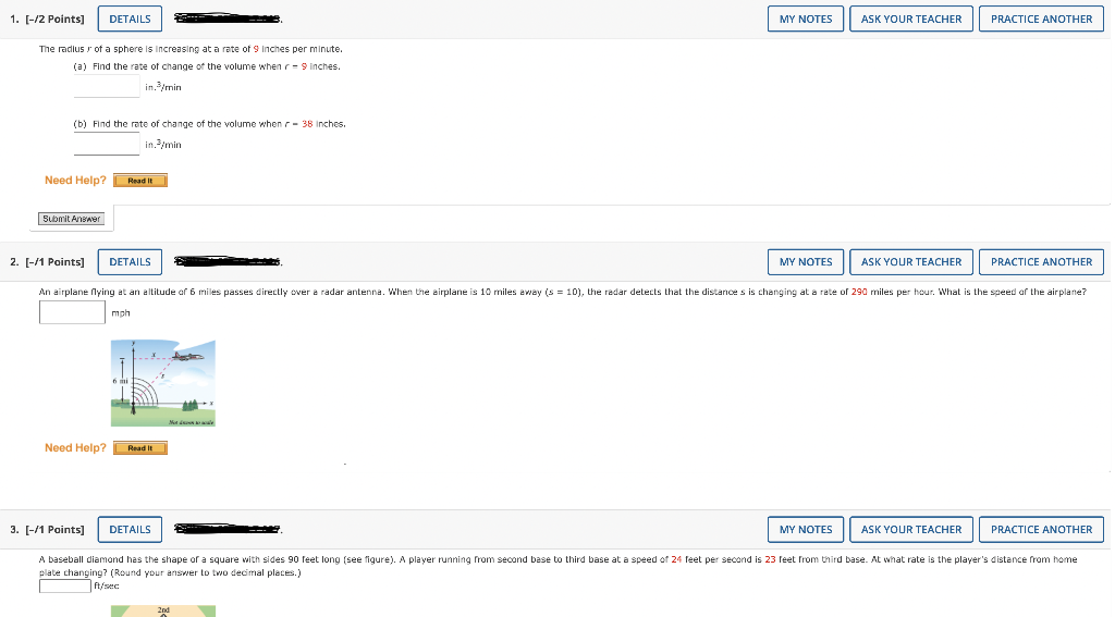 Solved 1. [-/2 Points] DETAILS MY NOTES ASK YOUR TEACHER | Chegg.com