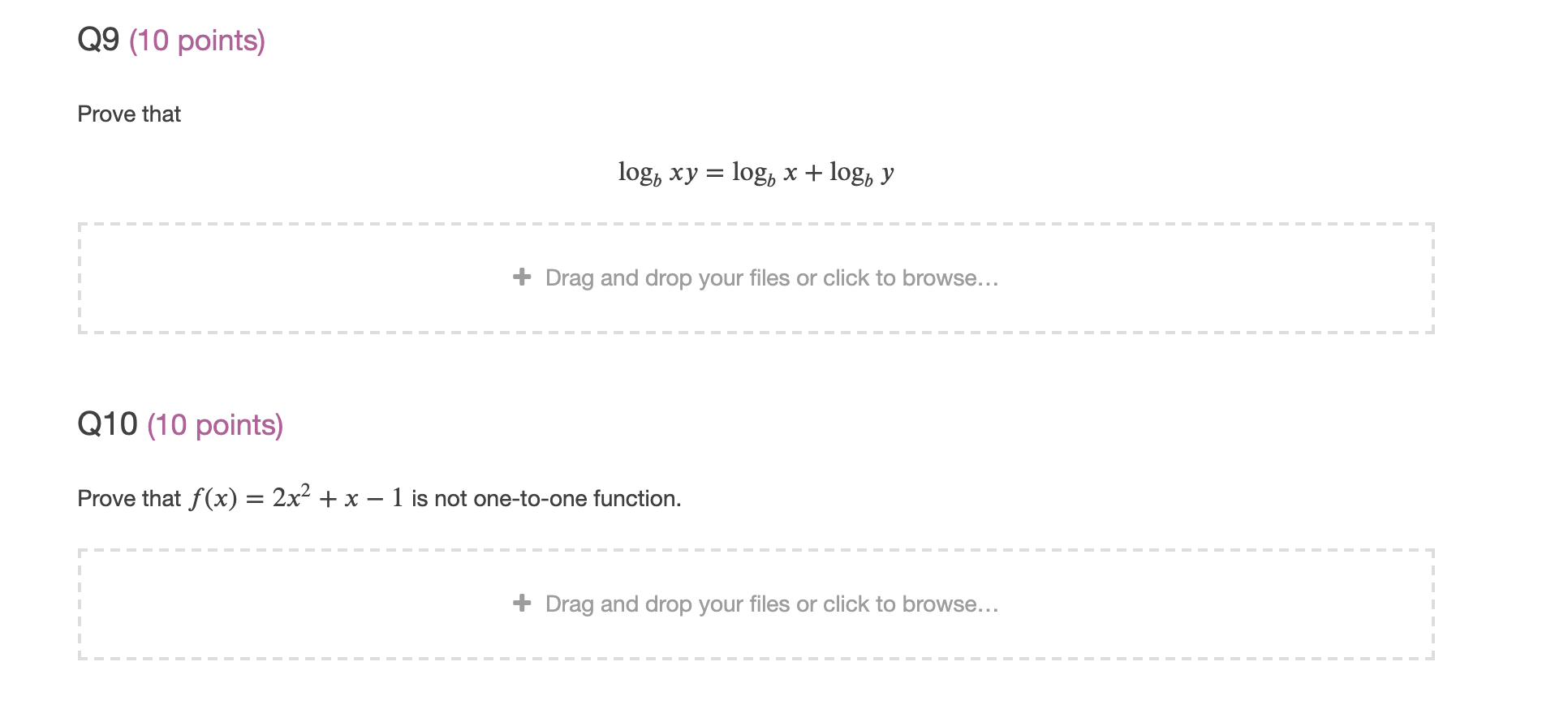 Solved Q9 (10 points) Prove that logo xy = logo x + logb y + | Chegg.com