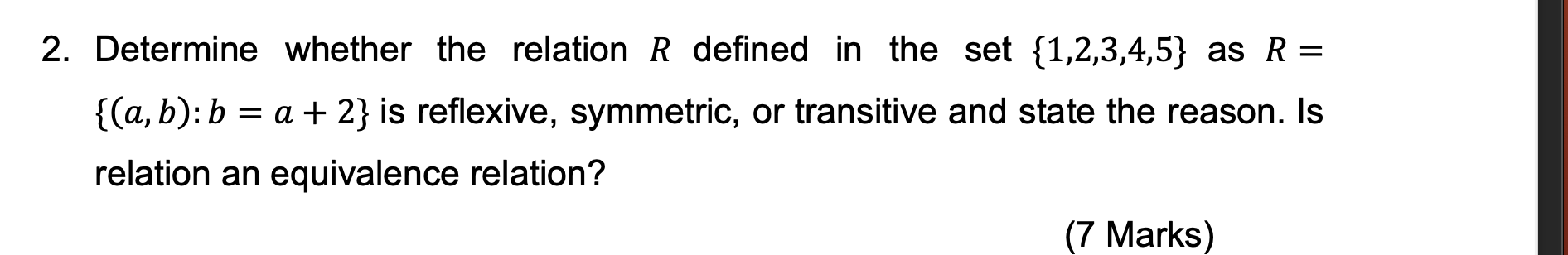 Solved Determine whether the relation \\( R \\) defined in | Chegg.com