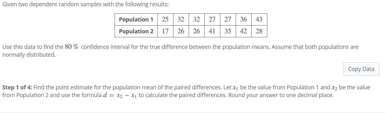 Solved Given two dependent random samples with the following | Chegg.com