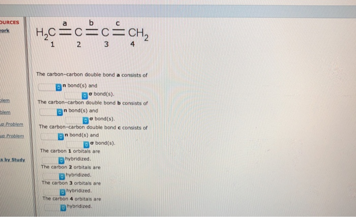 Solved URCES 12 34 The carbon-carbon double bond a | Chegg.com