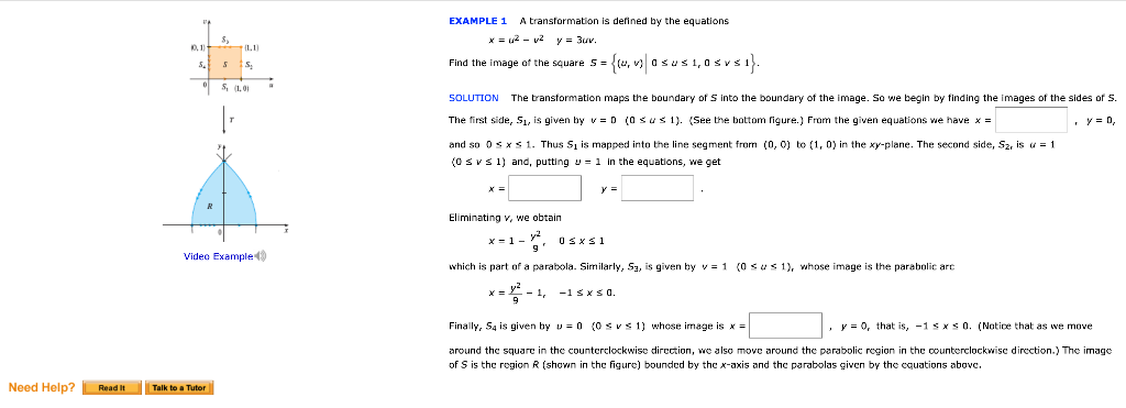 Solved Example 1 A Transformation Is Defined By The Equat Chegg Com