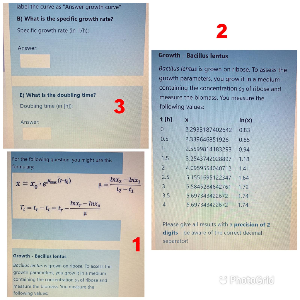 Solved Label The Curve As "Answer Growth Curve" B) What Is | Chegg.com