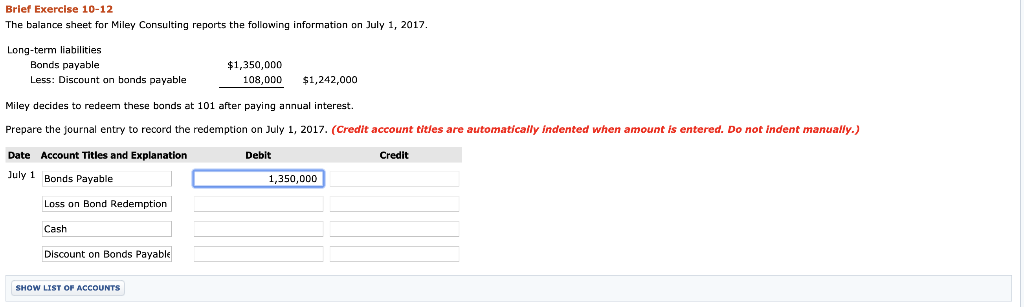 Solved Brief Exercise 10-12 The balance sheet for Miley | Chegg.com