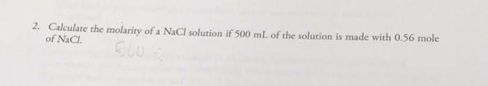 Solved Calculate The Molarity Of A Solution With 2 4 Moles Chegg Com   Image